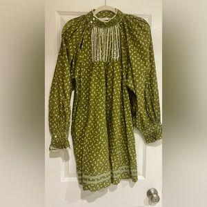 Doen Green Floral Dress